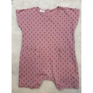 Oeuf Baby Floral Romper 18M Organic Cotton Tulip Print One Piece Cottagecore